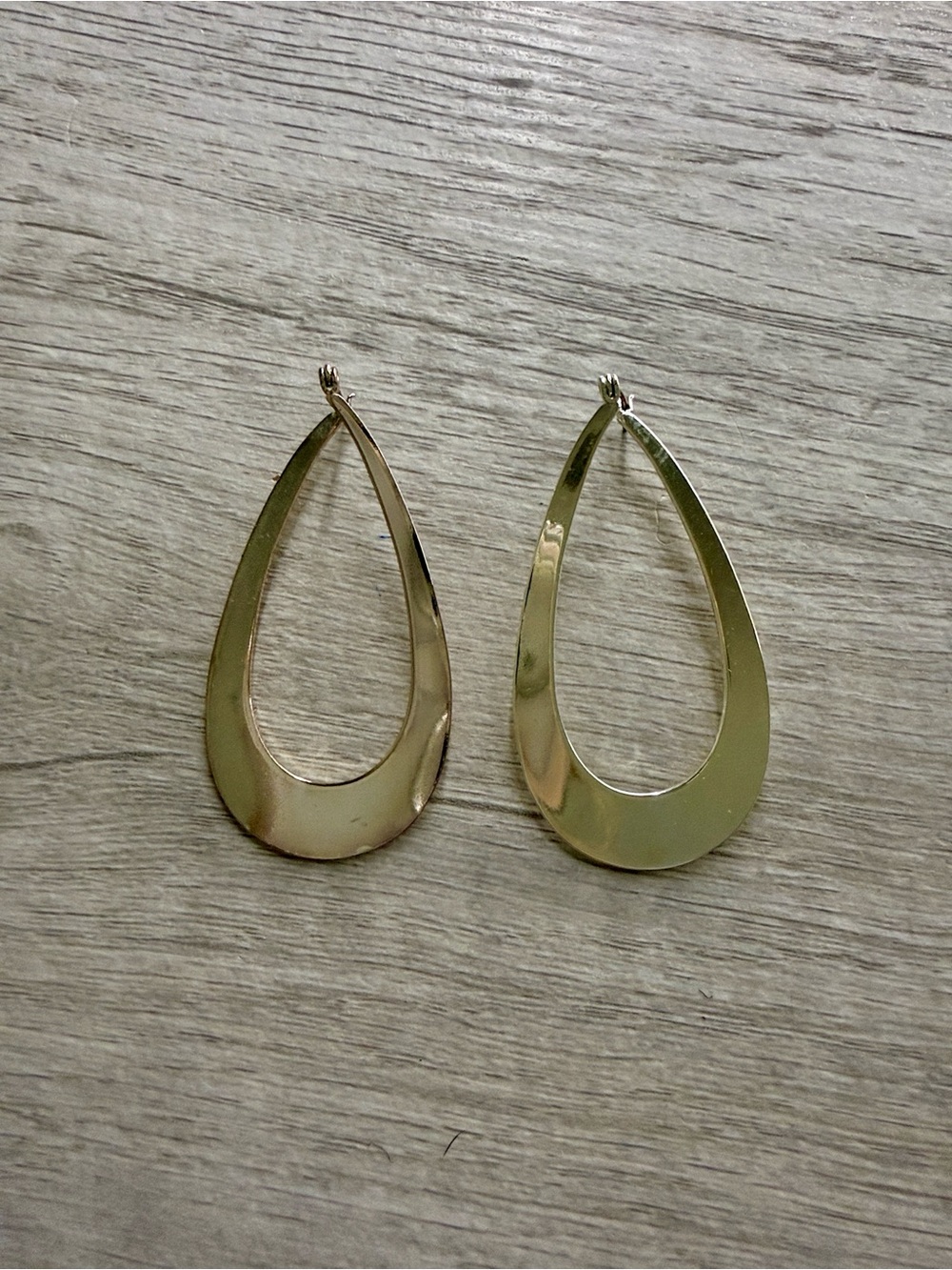 Nine West Gold Teardrop Hoop Earrings